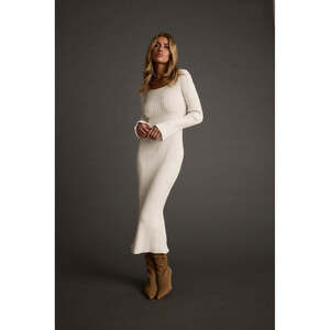 12th Tribe Gwyneth White Sweater Midi Dress Size SS